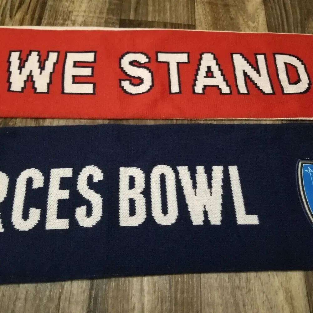 Lockheed Martin Armed Forces Bowl Scarf Military/ Purple Heart 60 In‎ Lot Of Two